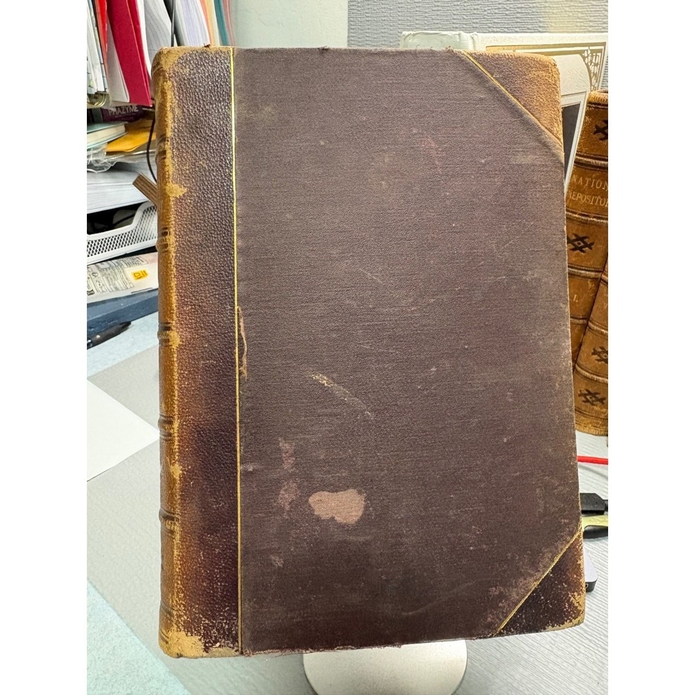 Antique 1877 National Repository‎ Vol II D Curry Leather Bound Literature